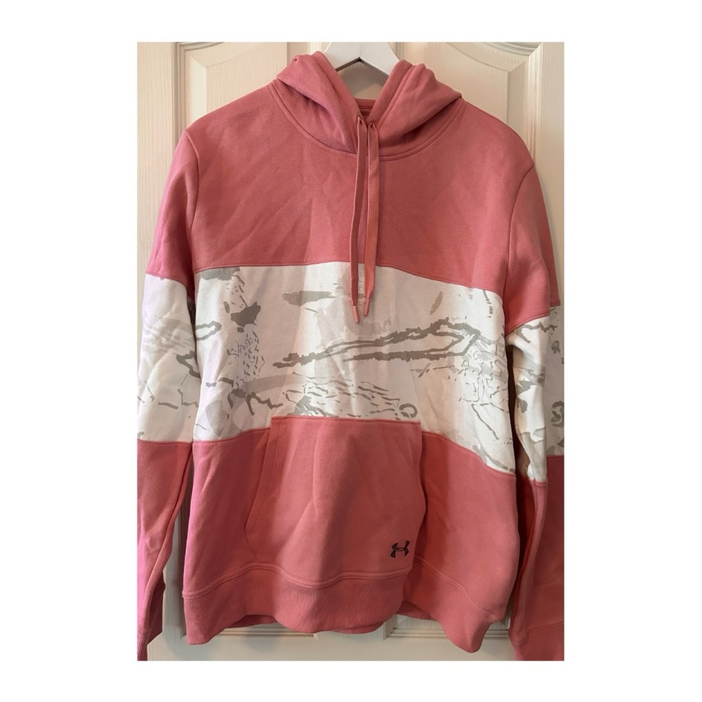 Under Armour Pink and White Sweater